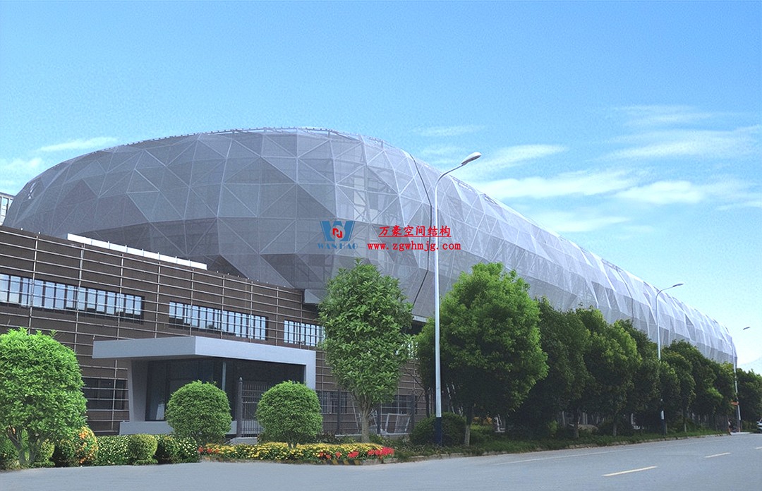 有骨骼、有皮膚的PTFE膜結(jié)構(gòu)建筑