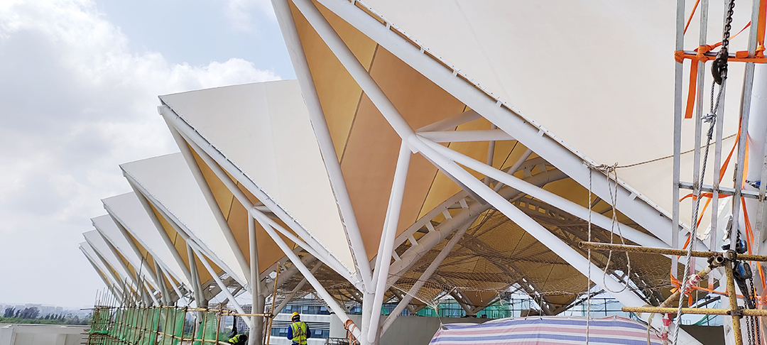 超強(qiáng)臺風(fēng)"摩羯"狂嘯登陸，這個膜結(jié)構(gòu)天幕經(jīng)受嚴(yán)峻考驗！