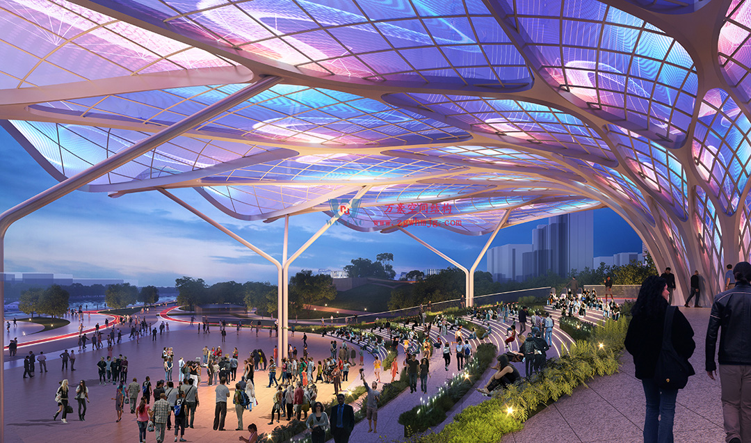 喜報｜浙江萬豪集團成功中標石家莊太平河片區合生匯大型ETFE商業天幕！